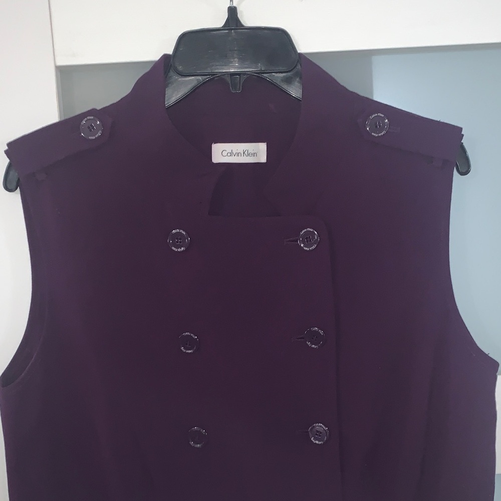 Calvin Klein Double-Breasted Purple Dress - Picture 5 of 7